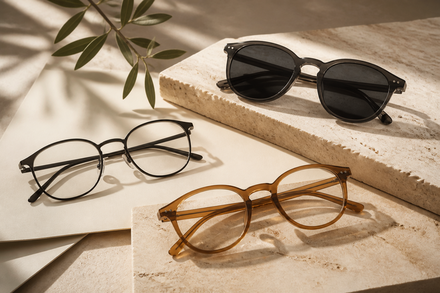 Dark optical eyeglasses